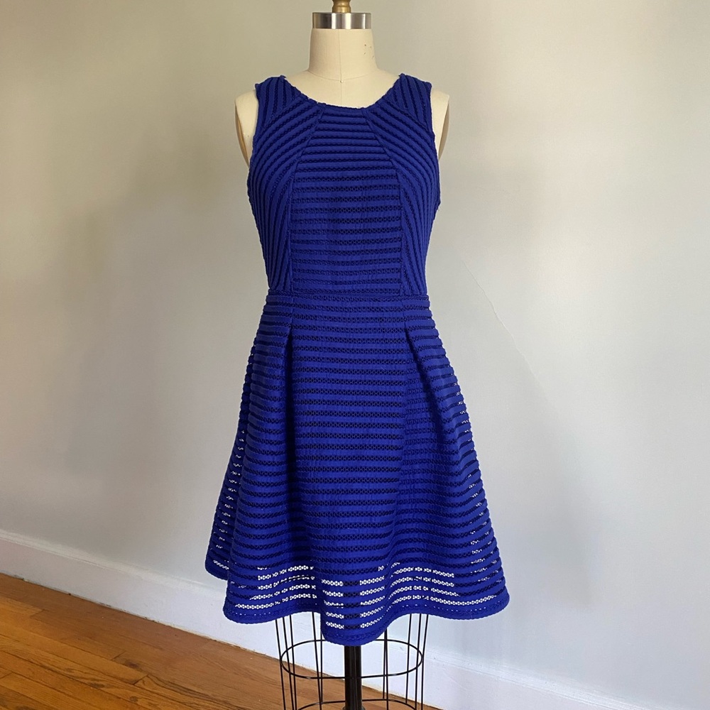 Massimo | Cobalt Blue Fit & Flare Dress | Sz S